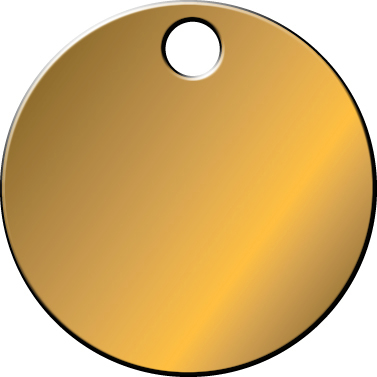 1-1/2 Inch Round Solid Brass Tags NUMBERED .040 Inch Thick (STOCK) US Made